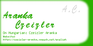 aranka czeizler business card